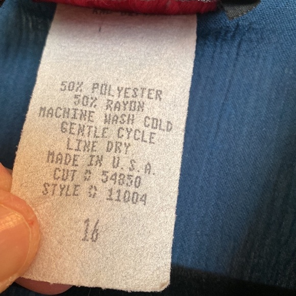 Cascais Shirt Dress Womens 16 Teal Button down pockets crinkle Beach simple - Picture 6 of 6